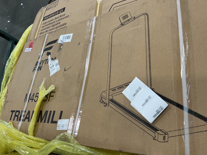 Photo 1 of **PARTS ONLY** RHYTHM FUN Treadmill with Incline, Walking Pad with Handle Bar,300lbs Walking Pad with APP, Portable Folding Walking Treadmills for Home/Office with Low Noise