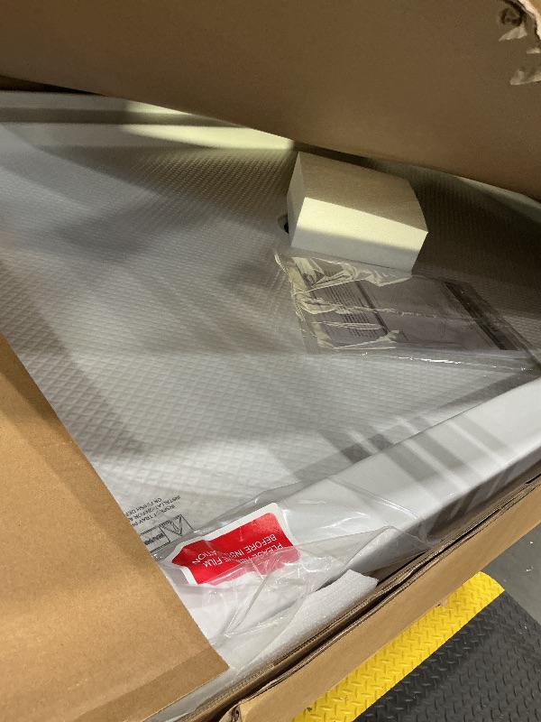 Photo 1 of **USED**SOLD FOR PARTS** IDEALHOUSE 48 x 32 Inch Non Slip Shower Base Pan, Left Drain Shower Tray with Stainless Square Cover, Single Threshold Shower Floor Kit, Easy Install Bathroom Shower Platform White