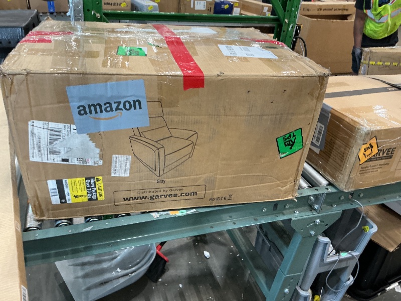 Photo 1 of *PARTIAL SET*
Recliner Chair, Adult Rocking Chair, Simulated Leather Sofa with 360° Swivel, Living Room Armchair with Adjustable Backrest and Footstool, Modern Reclining Recliner with Concealed Pull, Gray