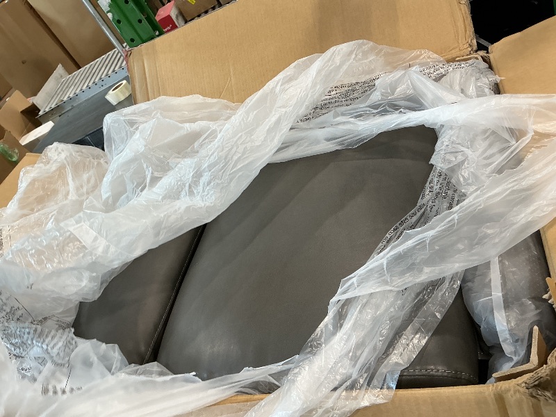 Photo 1 of *PARTIAL SET*
Recliner Chair, Adult Rocking Chair, Simulated Leather Sofa with 360° Swivel, Living Room Armchair with Adjustable Backrest and Footstool, Modern Reclining Recliner with Concealed Pull, Gray