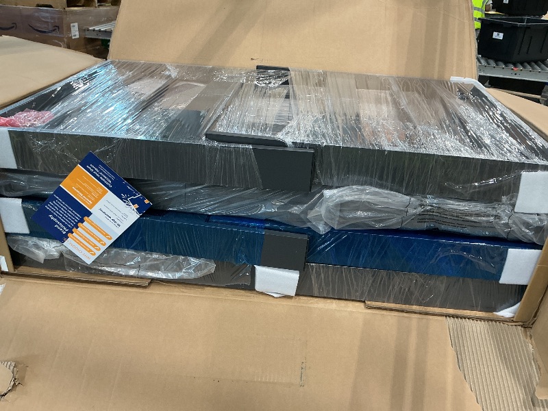 Photo 1 of *PARTIAL SET - See Clerk Notes*
Solaste Aluminum Outdoor Patio Furniture Set with 43" Fire Pit Table, 7 Seats Patio Sectional Sofa with 5" Thick Cushion, Outdoor Patio Set for Porch, Backyard, Deck, Yard, Grey