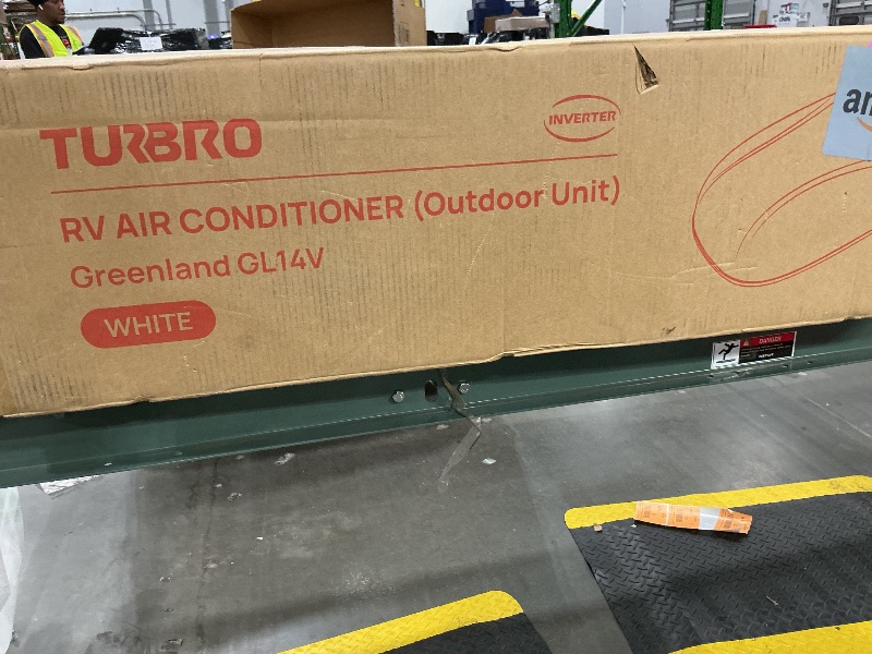 Photo 1 of *PARTIAL SET*
TURBRO Inverter 13.5K BTU RV Air Conditioner with Cooling and Heat Pump, Non-Ducted Low-Profile Rooftop Unit, Quiet Operation, WiFi & Remote Control, LED Atmosphere Light, White