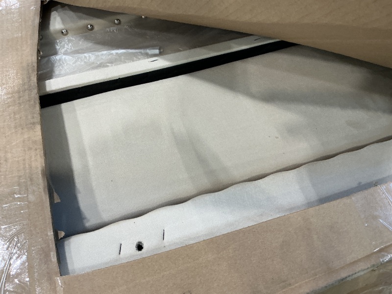 Photo 1 of *MISSING PARTS - see clerk notes*
DWVO Full Size Bed Frame with 4 Storage Drawers and RGB LED Lights, Velvet Upholstered Platform Bed with Charging Station and Storage Headboard, No Box Spring Needed, Easy Assembly, Beige