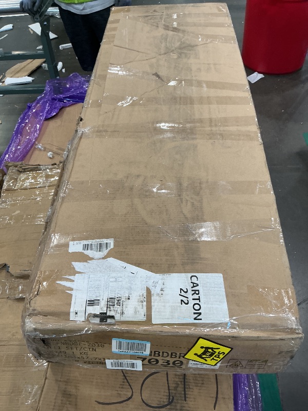 Photo 1 of *MISSING PARTS - see clerk notes*
DWVO Full Size Bed Frame with 4 Storage Drawers and RGB LED Lights, Velvet Upholstered Platform Bed with Charging Station and Storage Headboard, No Box Spring Needed, Easy Assembly, Beige