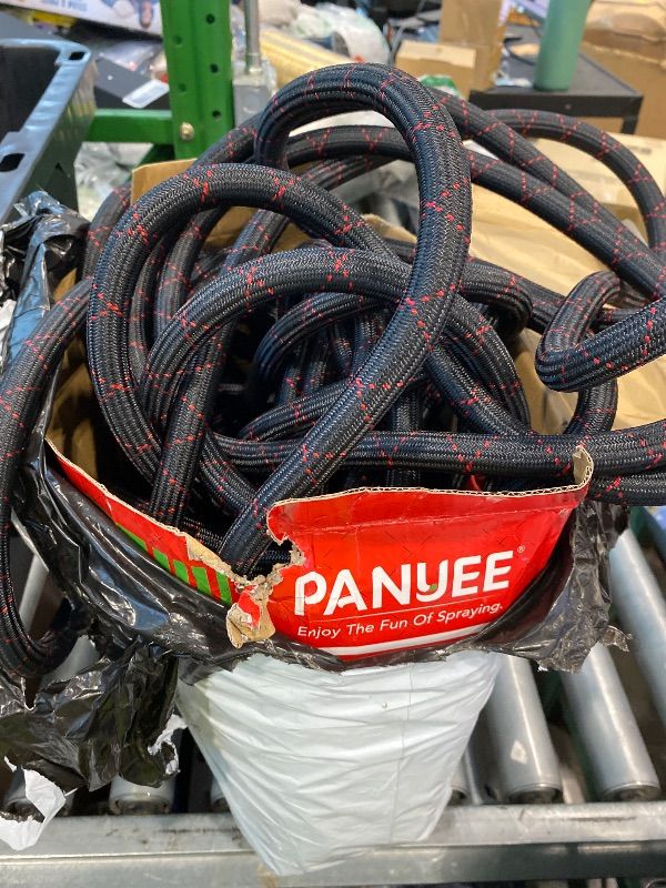 Photo 1 of [Non-Functiona CLOGGED PIPEl] PANYEE 100FT Garden Hose, Flexible Water Hose,Lightweight Non-Expanding Leak Proof hose with 10 Functions Sprayer, Durable, Anti-Kink,Pressure Resistant for Yard, Outdoor