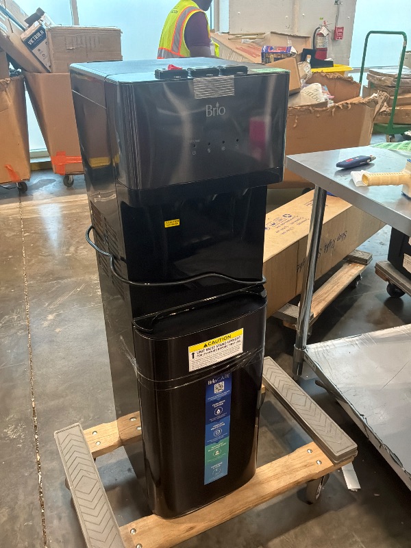 Photo 1 of ***UPDATED 6/5***Brio CLBL720SCBLK Moderna Self Cleaning Bottom Load Hot, Cold & Room Water Cooler - New Black Stainless Steel - Tri Temp W/Touch Dispenser Feature