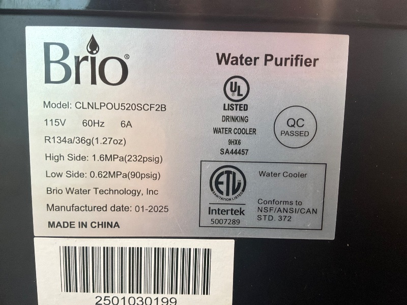 Photo 1 of ***UPDATED 6/5***Brio CLBL720SCBLK Moderna Self Cleaning Bottom Load Hot, Cold & Room Water Cooler - New Black Stainless Steel - Tri Temp W/Touch Dispenser Feature