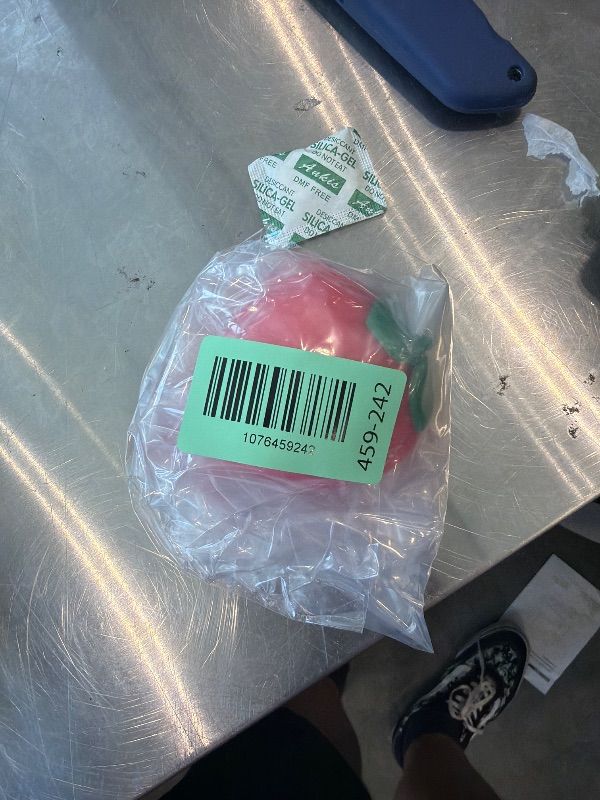 Photo 1 of [Just 1] Squeezable Strawberry Toy, Realistic Slow Rise Pressure Relief Toy, Soft Squishy Party Favor for Adults