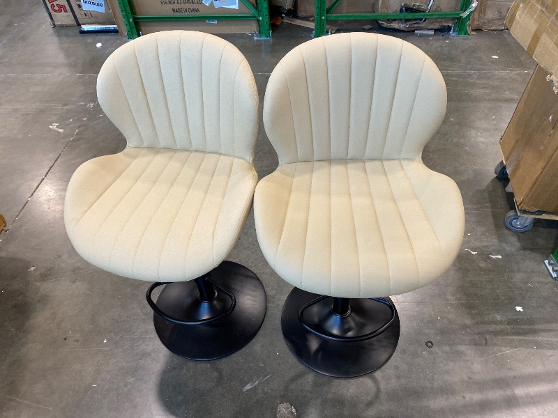 View 2 of **View Clerk Notes**Sweetcrispy Bar Stools Set of 2, Swivel Adjustable Height