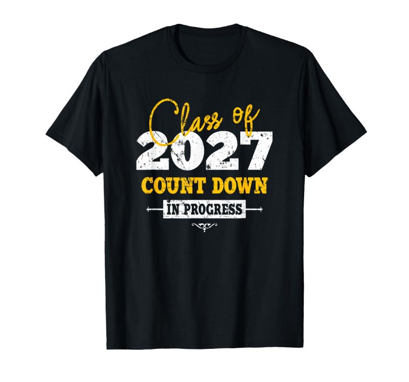 Photo 1 of [Actually Red] Class of 2027 Count Down Funny Grad First Day Sophomore T-Shirt Red size L
