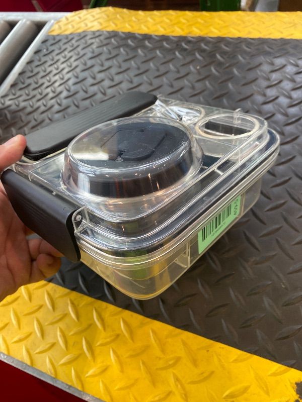 View 2 of [Missing Pieces and Latch] Fomazi Stainless Steel Bento Lunch Box with Insulated Jar - Black