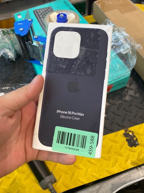Photo 1 of [Broken on bottom] Apple iPhone 16 Pro Max Silicone Case with MagSafe and Camera Control: Lightweight Phone Case, Wireless Charging Compatible, Smooth Matte Finish, Black