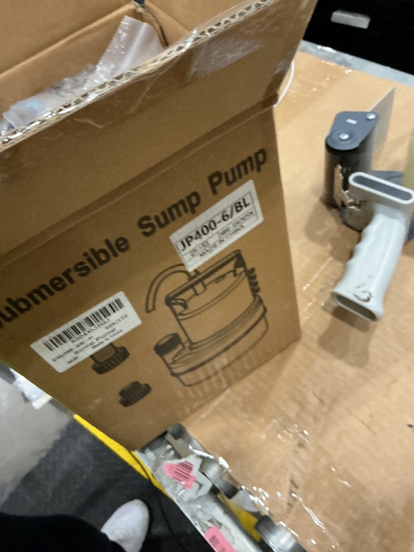 Photo 1 of ** SOLD AS IS NO REFUND/RETURN** SEE COMMENT!
PANRANO 1/3 HP Submersible Water Pump 2000 GPH Portable Small Sump Pump For Pool Cover, Basements, Puddles, Gardens Ponds With 16.4 Ft Power Cord and Hose Adapters, Blue