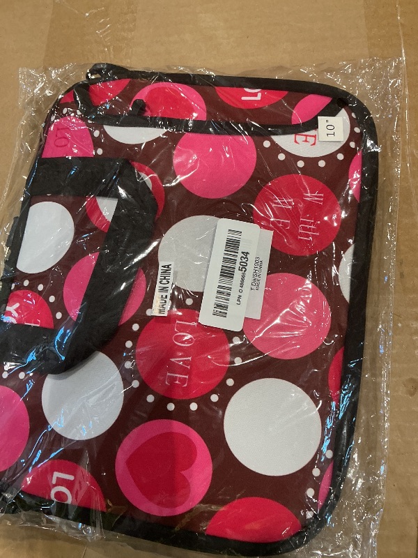 Photo 1 of 10-Inch Laptop Shoulder Bag Sleeve Case with padded handle for 9.6” 9.7" 10" 10.1" 10.5" Ipad/Netbook/Tablet/Reader (Red Heart)