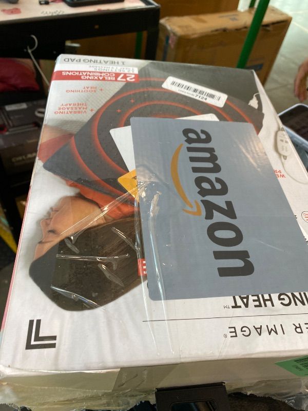 Photo 1 of **UNTESTED**
Calming Heat XXL Wide Massaging Vibrations Weighted Heating Pad by Sharper Image | Auto Shut-Off Feature, Gift for Holidays, Women & Men | 3 Heat, 9 Massage, 20” x 24”, 5 lbs