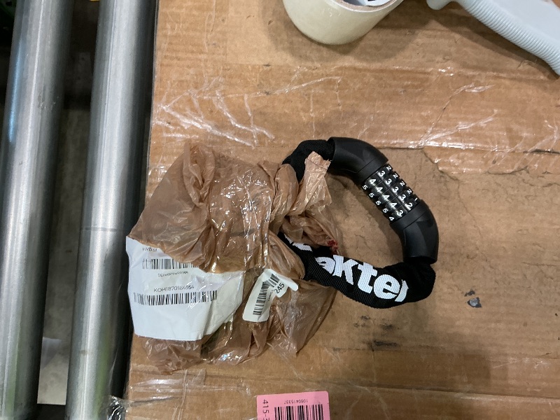 Photo 1 of ***Code Unknown***NDakter Bike Chain Lock, 5 Digit Combination Heavy Duty Anti Theft Bicycle Chain Lock,2.62/3.2/4.27/5/6Ft Long Security Resettable Bike Locks for Bike, Bicycle, Scooter, Door, Gate, Fence-4/6mm Thick