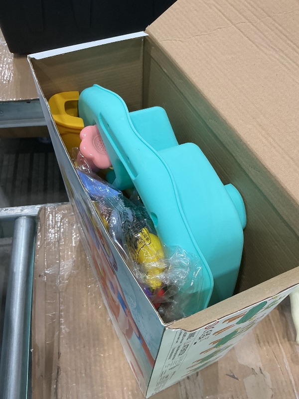 Photo 1 of ***MISSING PARTS**** TUVBPK 2027 Upgraded Toddler Sand Water Table Toy with Electric Water Pump, Kids Sand Water with Faucet/Play Food Accessories/Fishing Toy, Kitchen Play Sink Toys for Girl Boy Age 3+ (Blue)