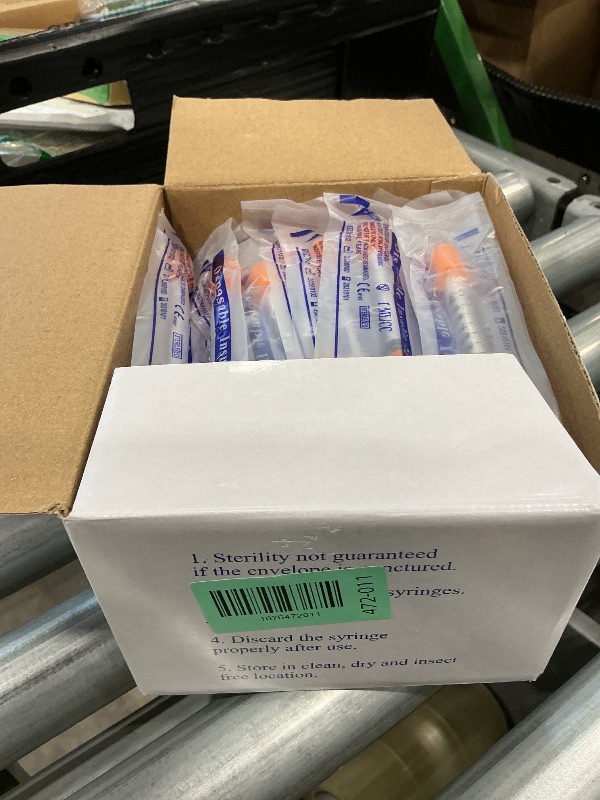 Photo 1 of 100 Pack 31G-1/4"(6mm) 0.3cc/mL Jeringa Lab Supplies Disposable Liquid Measurement Tool, Individually Wrapped