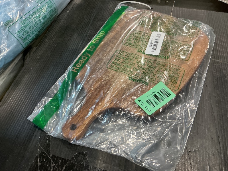Photo 1 of *MAJOR DAMAGE*
Wood Cutting Board, 17.2" x 8" x1", Chopping Board, Bread and Cheese Board, Serving Board, Solid Single Piece, No Joint, No Glue