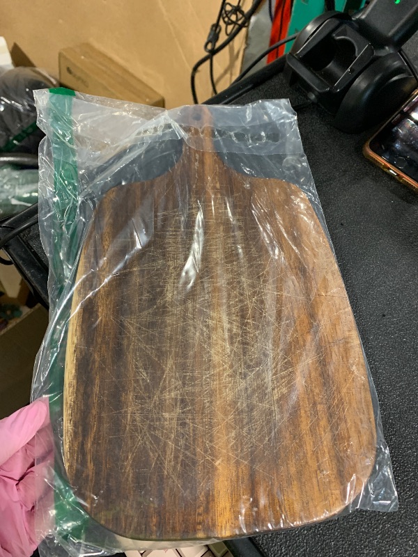 Photo 1 of *MAJOR DAMAGE*
Wood Cutting Board, 17.2" x 8" x1", Chopping Board, Bread and Cheese Board, Serving Board, Solid Single Piece, No Joint, No Glue