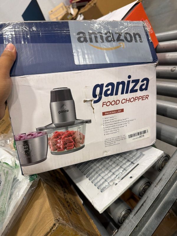 Photo 1 of **Missing Parts**
GANIZA Food Processors, Electric Food Chopper with Meat Grinder & Vegetable Chopper - 2 Bowls (8 Cup+8 Cup) with Powerful 450W Copper Motor - Includes 2 Sets of Bi-Level Blades for Fruits/Meat/Nuts