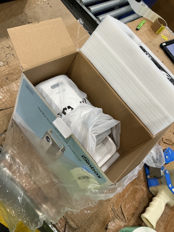 Photo 1 of [Short Throw/1200ANSI/Built in Apps] 4K Outdoor Projector with WiFi and Bluetooth, Auto Focus Projector with Dual-Mode Stand, Smart Portable Proyector with Netflix/YouTube/PrimeVideo & Dolby