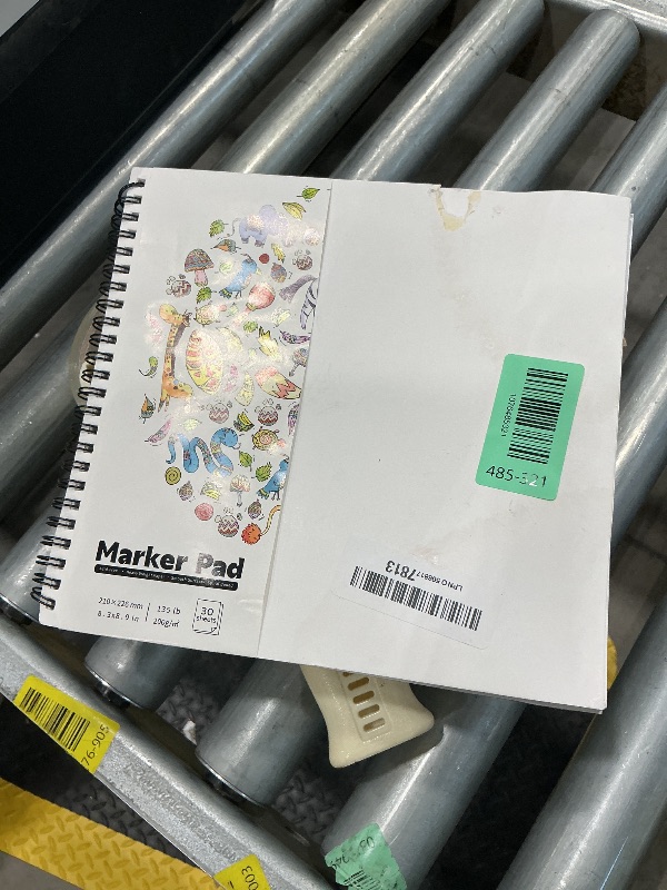 View 2 of 135lb/200gsm Marker Paper Pad, 8.3×8.9in Double Sided Bleedproof Sketch Pad, 30 Sheets Art Paper Spiral Sketchbook, Smooth Painting Coloring Alcohol Marker Paper for DIY, Gift