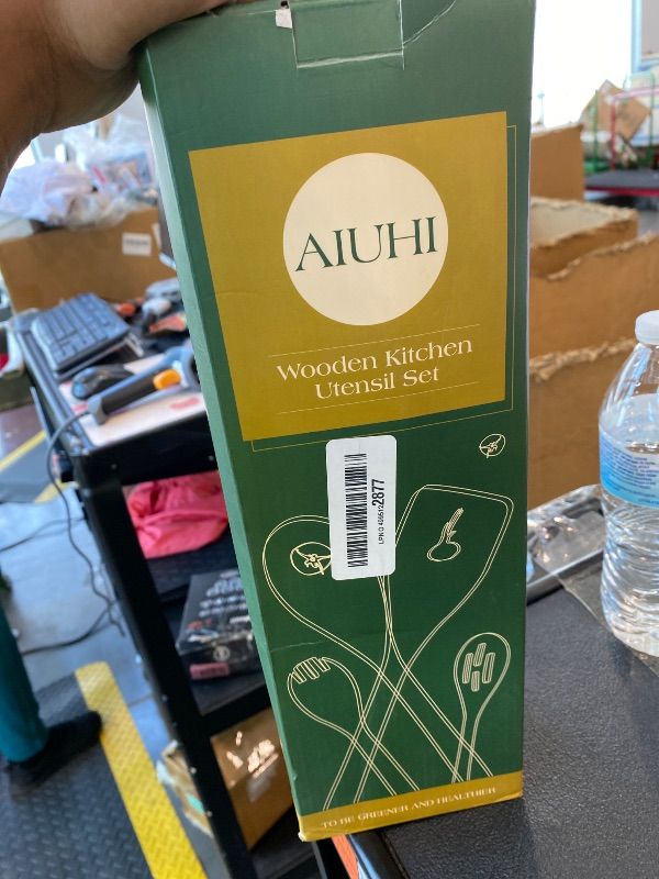 Photo 1 of **UNKNOWN IF MISSING PARTS**
Kitchen Utenails Set with Holder,Kitchen Wooden Utensils for Cooking, Wood Utensil Natural Teak Wood Spoons for Cooking,Wooden Kitchen Utensil Set With Spatula and Ladle (11)