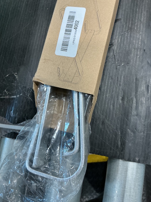 Photo 1 of **MISSING HARDWARE**
KYQEE Ventilated Laptop Stand for Desk, Ergonomic Aluminum Laptop Riser, Computer Stand for Laptop, Compatible with MacBook Air Pro, Dell, HP, More 11-17.3 Inches Notebook, Work from Home (Silver)