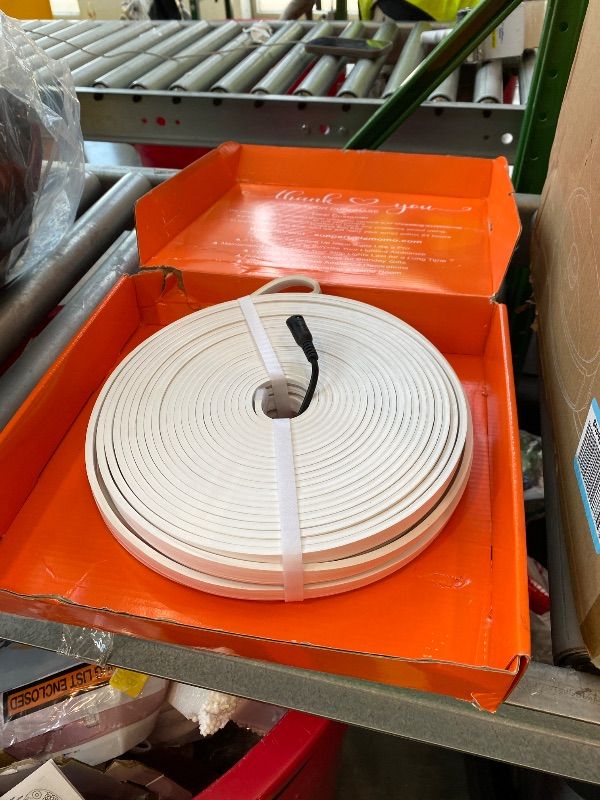 Photo 1 of [DAMAGED] [MISSING POWER ADAPTER] [UNTESTED] Lamomo LED Strip Lights, 100ft White Dimmable Neon LED Rope Lights, 24V Waterproof LED Light Strip, 6000K Flexible Neon Lights for Bedroom Indoor Outdoor Home Decor