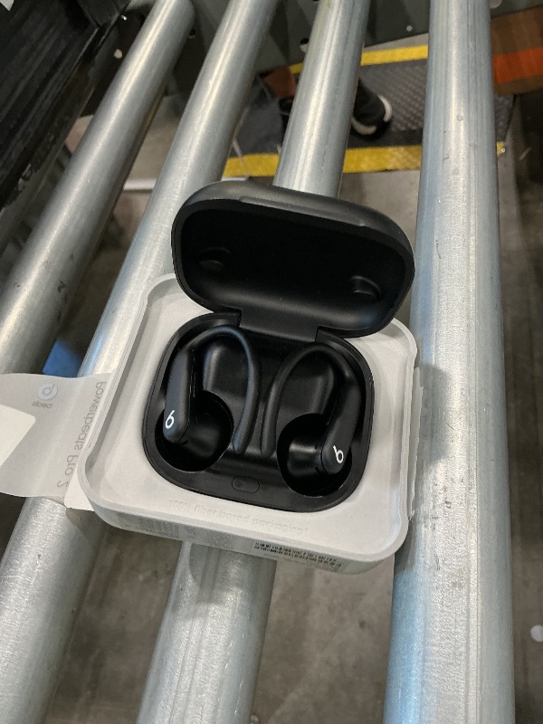 Photo 1 of [Left Doesn't Work] Beats Powerbeats Pro 2 - Wireless Noise Cancelling Workout Earbuds with Secure- Fit Earhooks, Up to 45-Hour Battery with Charging Case, Sweat & Water Resistant, Heart Rate Monitoring - Jet Black