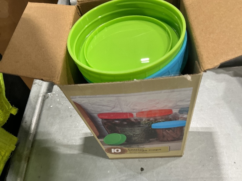 View 2 of 10 Pack Plastic Wide Mouth Mason Jar Lids for Ball, Kerr and More - Multicolor Storage Caps for Mason Jars, Canning Jars - Leak-Proof, Dishwasher Safe & Food Grade
