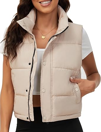 Photo 1 of *MAJOR DAMAGE*
Fengbay Puffer Vest Women Sleeveless Winter Clothing Puffy Cropped Vests Jacket Fall Outfits 2026 Trendy Vest Top, Large