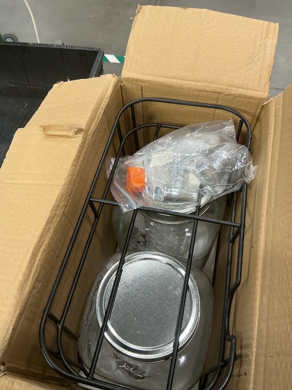 Photo 1 of 1 Gallon Glass Drink Dispensers For Parties?Lemonade Beverage Dispenser With Stand And Spigot For BBQ, Picnic, Party,Laundry Detergent Dispenser