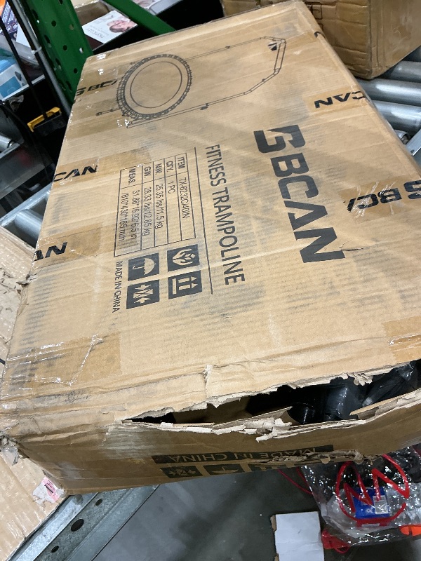 Photo 1 of **Missing Parts**
BCAN BT2 450/550LBS Mini Rebounder Trampoline for Adults with Bar, Fitness Trampoline with Bungees, Adjustable Handle, Stable & Quiet, Indoor Outdoor, Whole-Body Workout & Relaxation at Home-40IN-SLV
