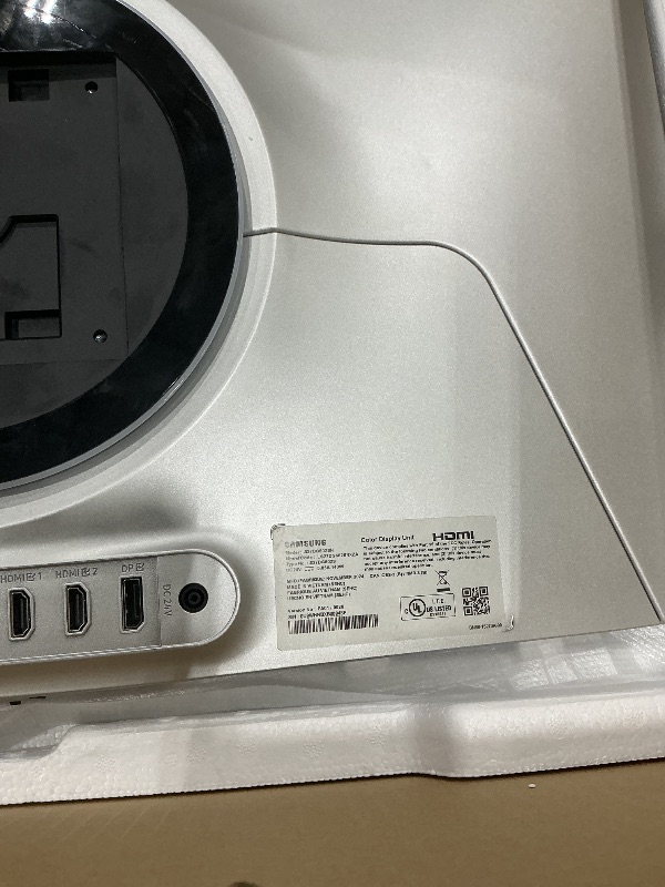 Photo 1 of [DAMAGED] [CLERK NOTES] Samsung 27” Odyssey OLED G6 (G60SD) Series Gaming Monitor with QHD & QD-OLED, 360Hz 0.03ms, AMD FreeSync Premium Pro, Anti-Glare, Sleek Design, Cooling System, 3 Year Warranty, LS27DG602SNXZA
