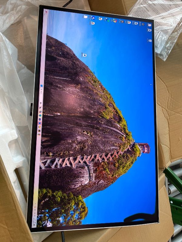 Photo 1 of [DAMAGED] [CLERK NOTES] Samsung 27” Odyssey OLED G6 (G60SD) Series Gaming Monitor with QHD & QD-OLED, 360Hz 0.03ms, AMD FreeSync Premium Pro, Anti-Glare, Sleek Design, Cooling System, 3 Year Warranty, LS27DG602SNXZA