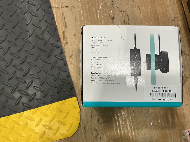 Photo 1 of **UNTESTED**
AquaIllumination AI Nero 3 Submersible Wavemaker Pump with Fish Guard, 2,000 GPH Powerful Water Flow for Saltwater & Reef Aquariums, Compact Quiet Pump with Magnetic Mount