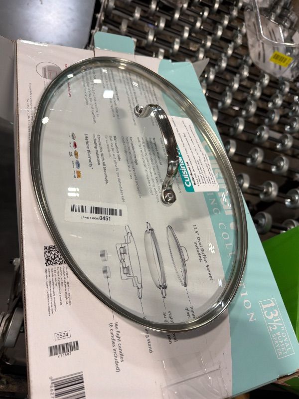 View 3 of *** LID ONLY *** FOR PARTS ** 
Cuisinart 7BSO-34 Stainless 13-1/2-Inch Oval Buffet Servers, Silver