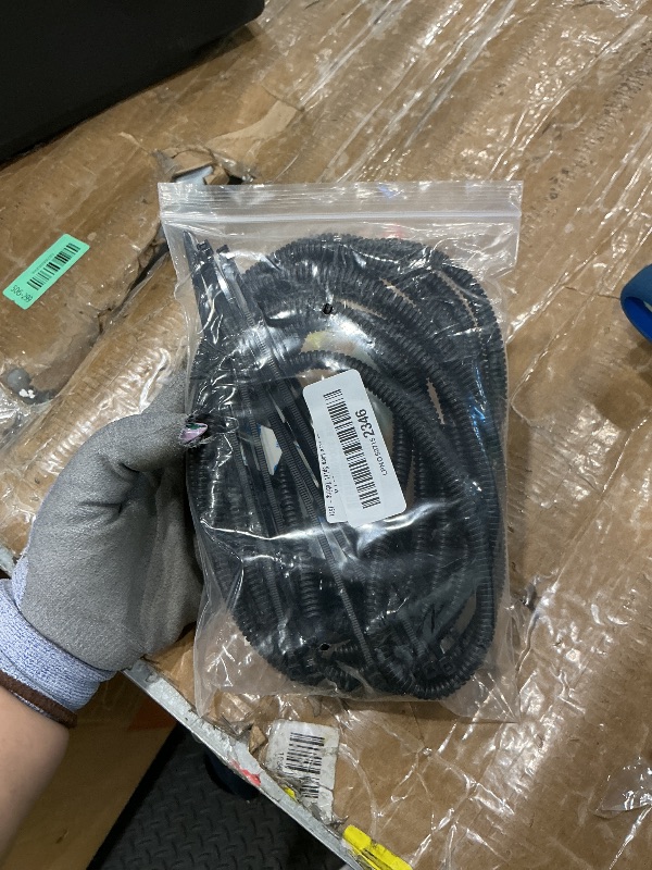 Photo 1 of 1/4 Inch Wire Loom Split Tubing - 15 ft Cord Protector Electric Wires Covers, Automotive Wire Flexible Conduit, Plastic Wire Cover with Cable Zip Tie (1/4"-15ft)