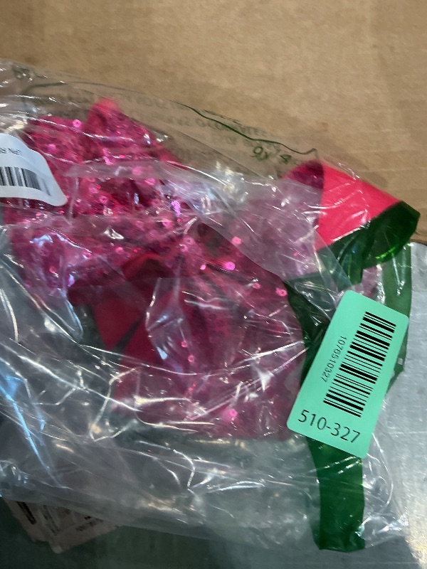 Photo 1 of 1 Pcs 8" Large Sequin Cheer Bows Clips, Cheerleading Glitter Hair Bow with Alligator Clips Hair Accessories for Cheerleaders Football Competition Sports (Rose)