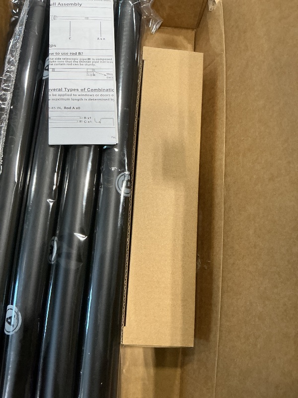 Photo 1 of 1” Diameter Curtain Rods Itself is 30 to 144 inch 1 Pack Fit 30-142 inch, 66 to 120 inch Window with Heavy Duty Adjustable Rod Matte Black Splicing Metal Extra Long Curtain Rod for Windows