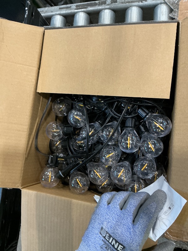 Photo 1 of [MISSING PARTS; POWERCORD] addlon 200FT Outdoor String Lights G40 with Remote Control, Dimmable Patio Globe LED Lights Waterproof Shatterproof, Hanging Outside Lighting for Backyard, Garden, Deck, Balcony, Porch, Café, Bristo