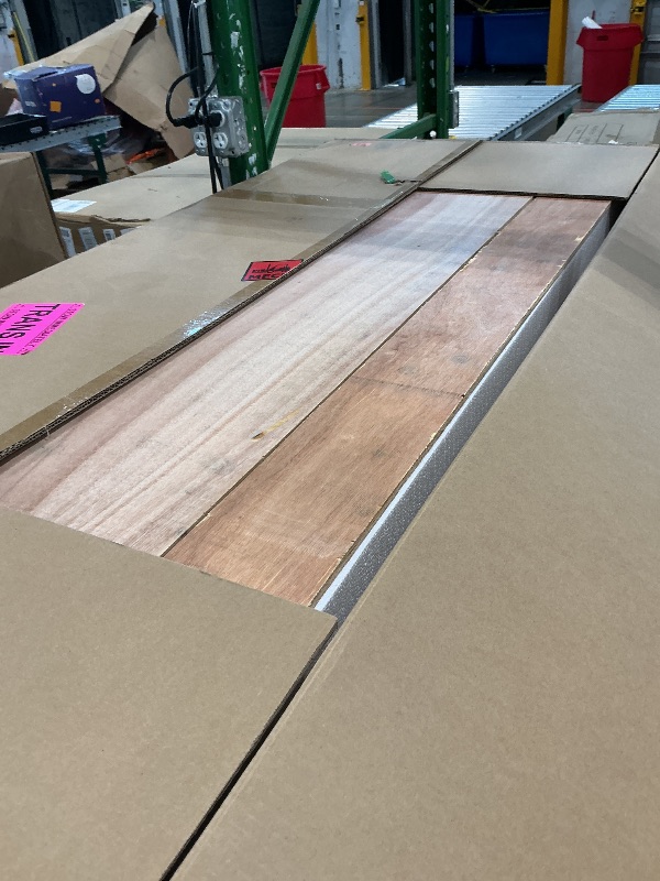 Photo 1 of [Cracked] EQLOO 60 Inch Engineered Stone Bathroom Vanity Sink Top, with Undermount Rectangular Double Sinks, Vanity Countertop with 8 inch Faucet Hole Spacing and Backsplash in Lightning White