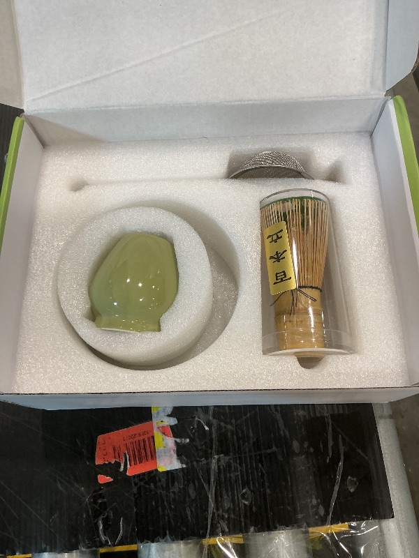 Photo 1 of **MISSING PARTS - Missing the mixing bowl**
Matcha Whisk Set - 5PCS Matcha Set Includes 17OZ Chawan with Spout, Bamboo Chasen Whisk with Ceramic Holder, Matcha Scoop and Stainless Sifter, Matcha Kit for Ceremony, Gift for Matcha Lovers
