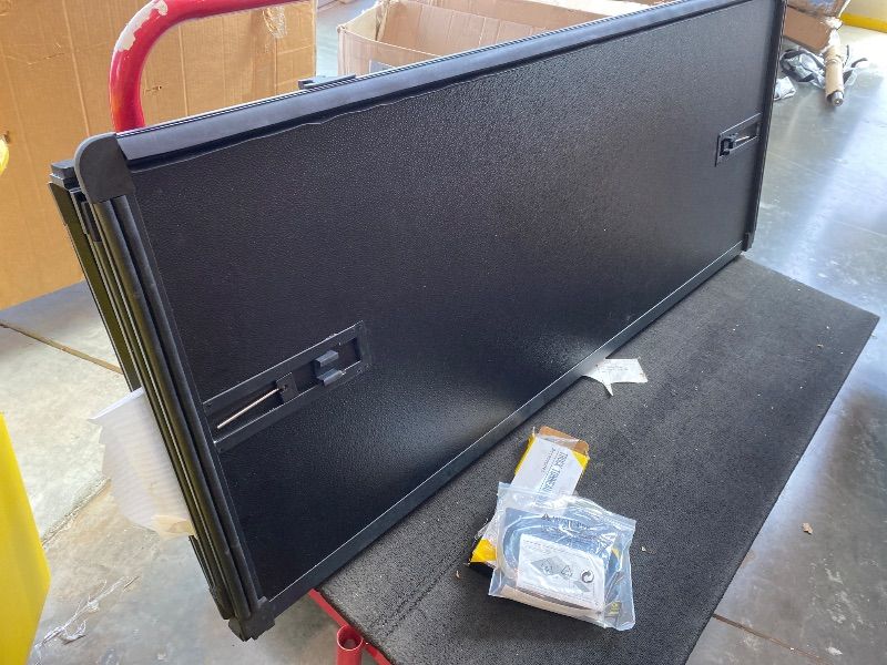 Photo 1 of **USED - MINOR DAMAGE**
Hard Folding Truck Bed Tonneau Cover Compatible with Chevy Silverado & GMC Sierra 1500(2007-2026) 2500 3500 HD(2007-2019) 6.6 ft Standard Box(NO CarbonPro Bed), Tri Fold Style