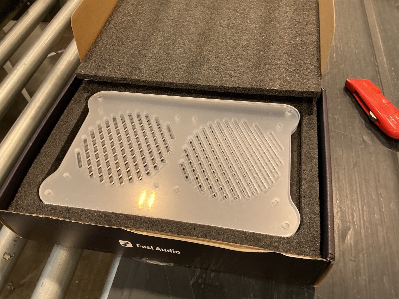 Photo 1 of **MISSING PARTS**
Fosi Audio Acrylic Amplifier Rack for Cooling Fan, Sturdy Audio Equipment Rack for Home Theater, HiFi and AV Component Rack, Ventilated Speaker Stand for Studio and Audio Devices