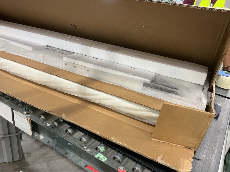 Photo 1 of **UNTESTED**
Merax Queen Bed Frame with Wingback Headboard, Low Profile Platform Bed, Linen Fabric, No Box Spring Needed, Wood Slat Support, Easy Assembly, Beige