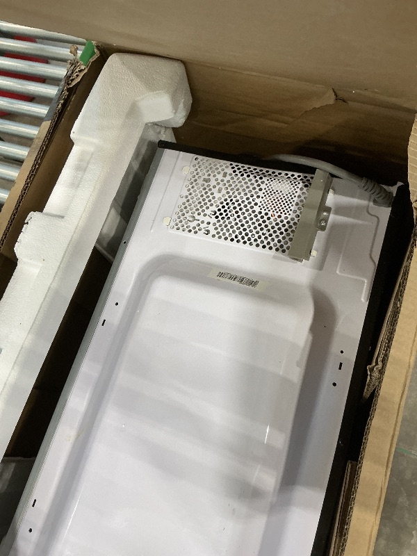 Photo 1 of [FOR PARTS] [HEAVY DAMAGE] Toshiba ML-EM62P(SS) Large Countertop Microwave with Smart Sensor, 6 Menus, Auto Defrost, ECO Mode, Mute Option & 16.5" Position Memory Turntable, 2.2 Cu Ft, 1200W, Stainless Steel