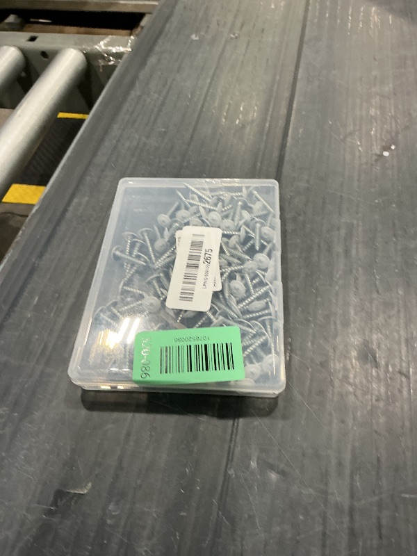 Photo 1 of #8 x 1 (120 PCS) Modified Truss Head Wood Screws, Phillips Drive Quick Metal Self Tapping Screws, White Head, Full Thread, Screwdriver Bit Included